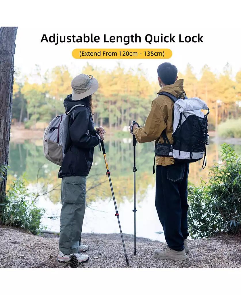 Naturehike 1pc Ultralight Trekking Pole - Adjustable Hiking Sticks w/Secure Lock, EVA Grip,4 Colors, 50-135cm (20-53in) for Adults 
Kids