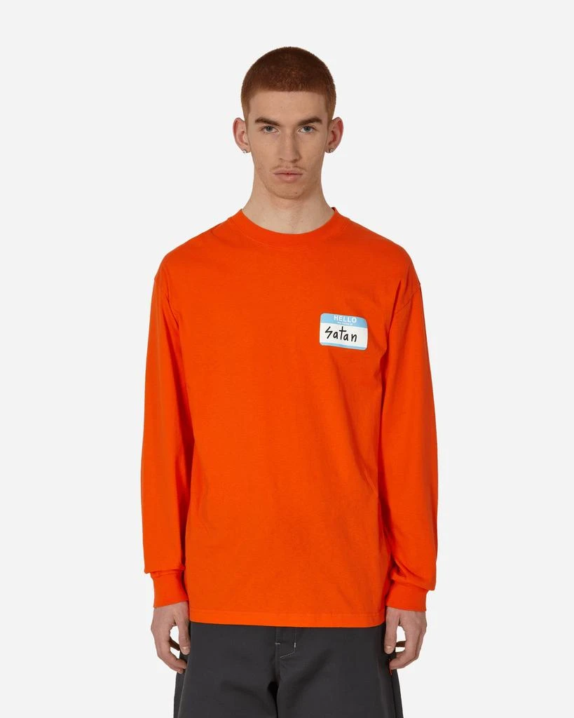 FUCT Hello My Name Is Satan Longsleeve T-Shirt Orange 1