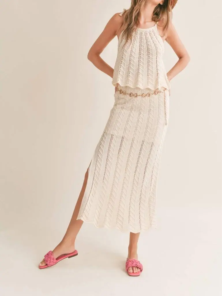 Sadie & Sage Sadie & Sage - BABY CHEVRON KNIT MAXI SKIRT