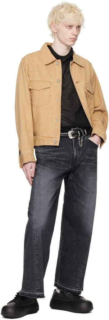 JieDa Beige Color Denim Jacket 4