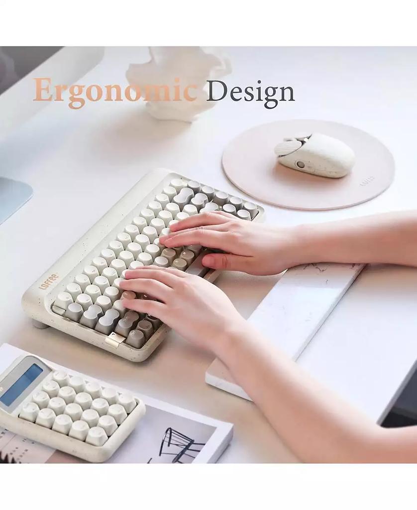 Lofree Marble Palm Rest for Computer Keyboard, Ergonomic Design Wrist Rest for Typing Pain Relief, Desk Pads Support Hand and Arm, Stain Resistant