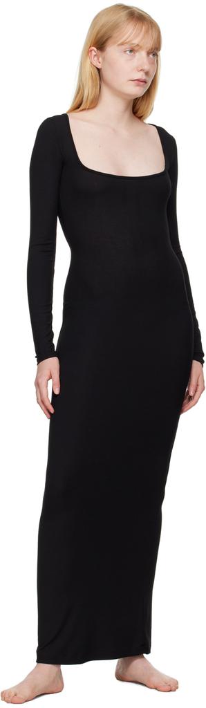 【関税込み】SKIMS ブラック Soft Lounge ロング マキシスカート SOFT LOUNGE LONG SLIP DRESS | ONYX
