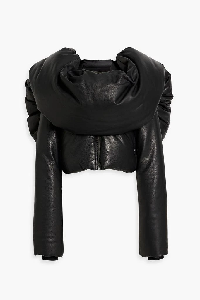 Rick Owens Knot padded pebbled-leather down jacket 1