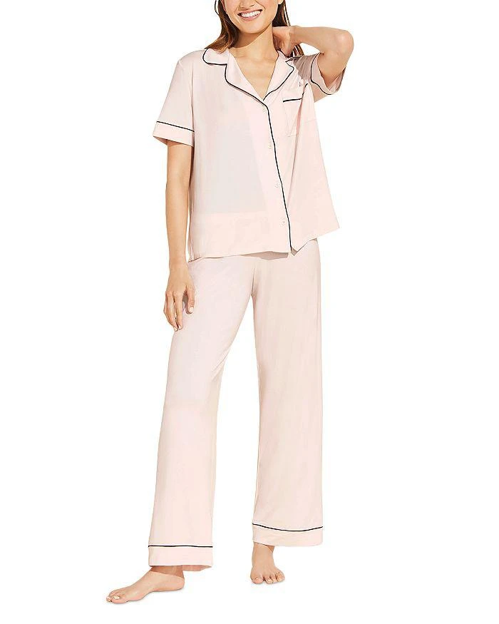 Eberjey Gisele Short Sleeve Long Pant Pajama Set 1