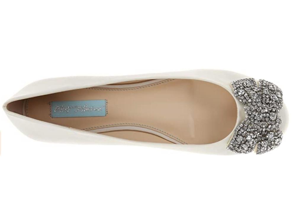 Betsey Johnson Women's Ever Satin Flat Shoes In Ivory