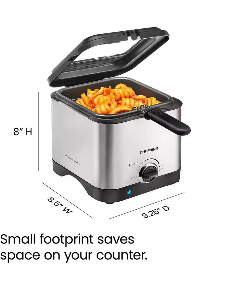 Chefman Fry Guy 1.5 Liter Deep Fryer w/ Temperature Control 8