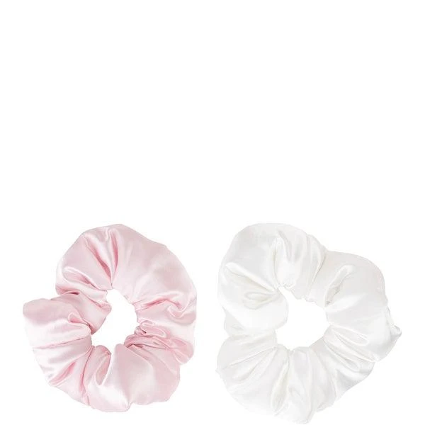 brushworks brushworks Large Cloud Scrunchies 2 Pack - Pink and White 1