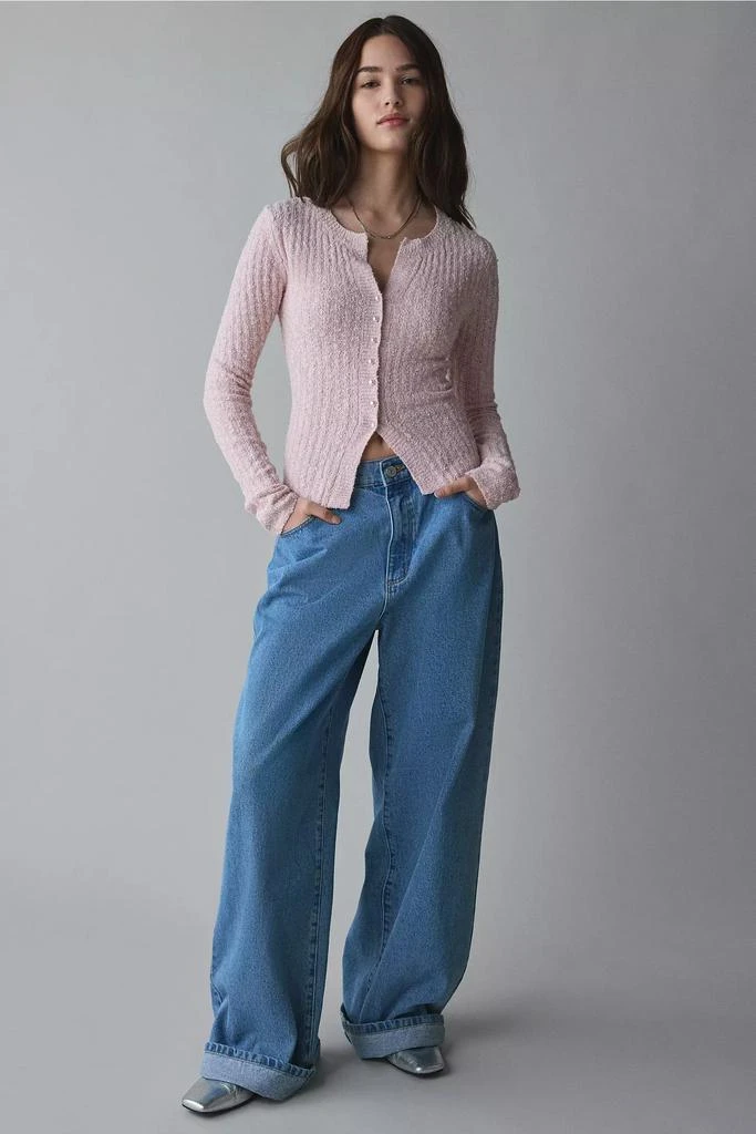 Kimchi Blue Kimchi Blue Rose Split-Front Textured Knit Cardigan 4