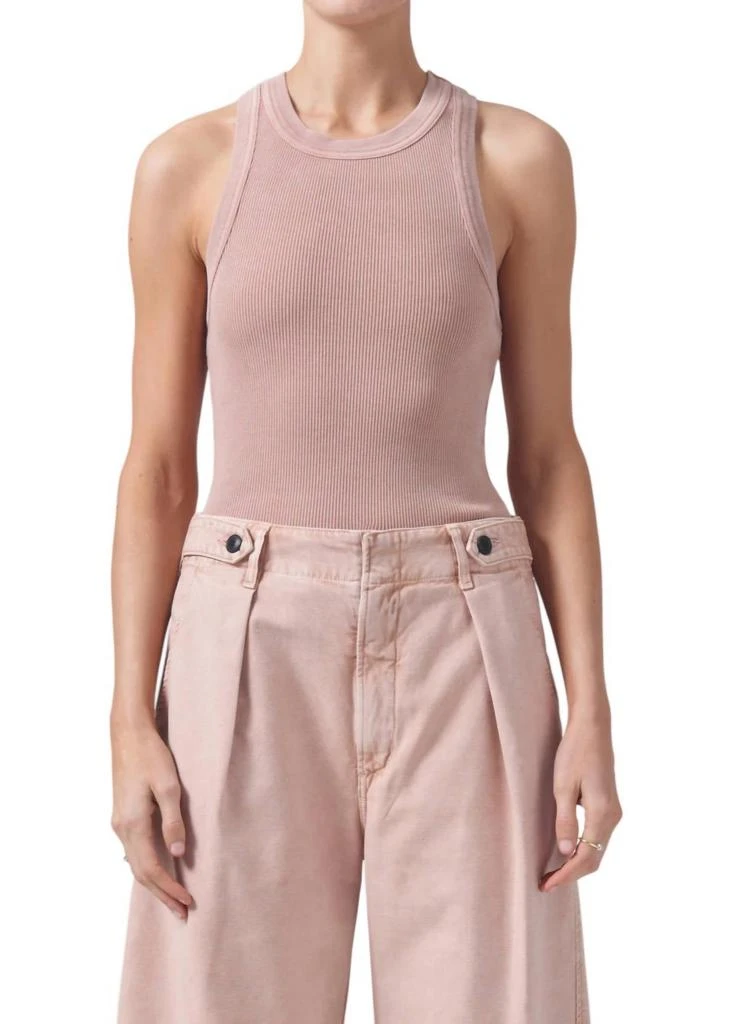 Citizens of Humanity Isabel Rib Tank Top In Mineral Rose 1