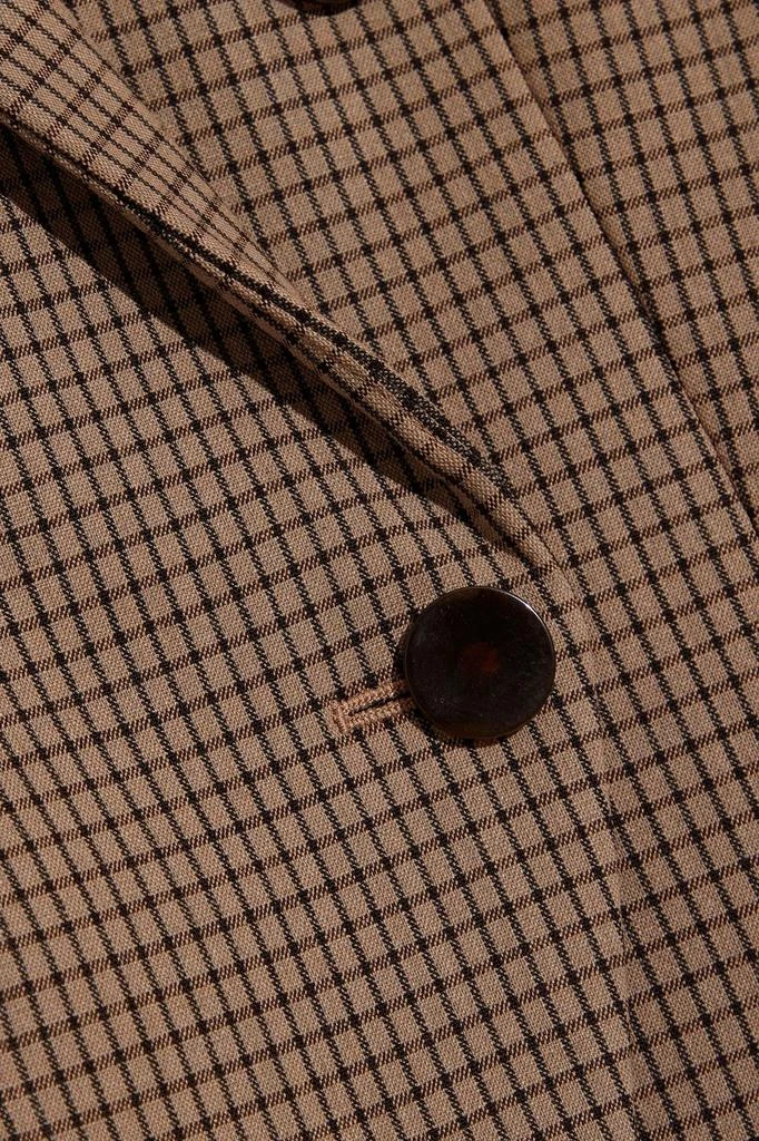 Theory Double-breasted checked woven blazer 2