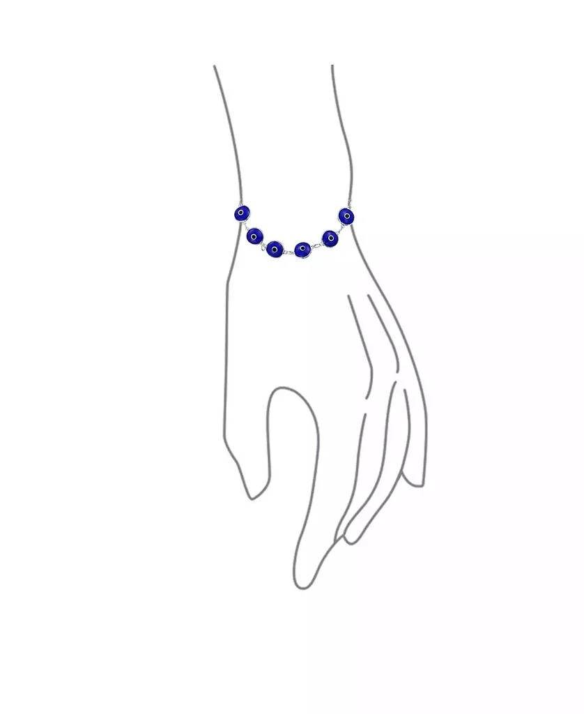 Bling Jewelry Multicolor Evil Eye Strand Bracelet in Sterling Silver 3
