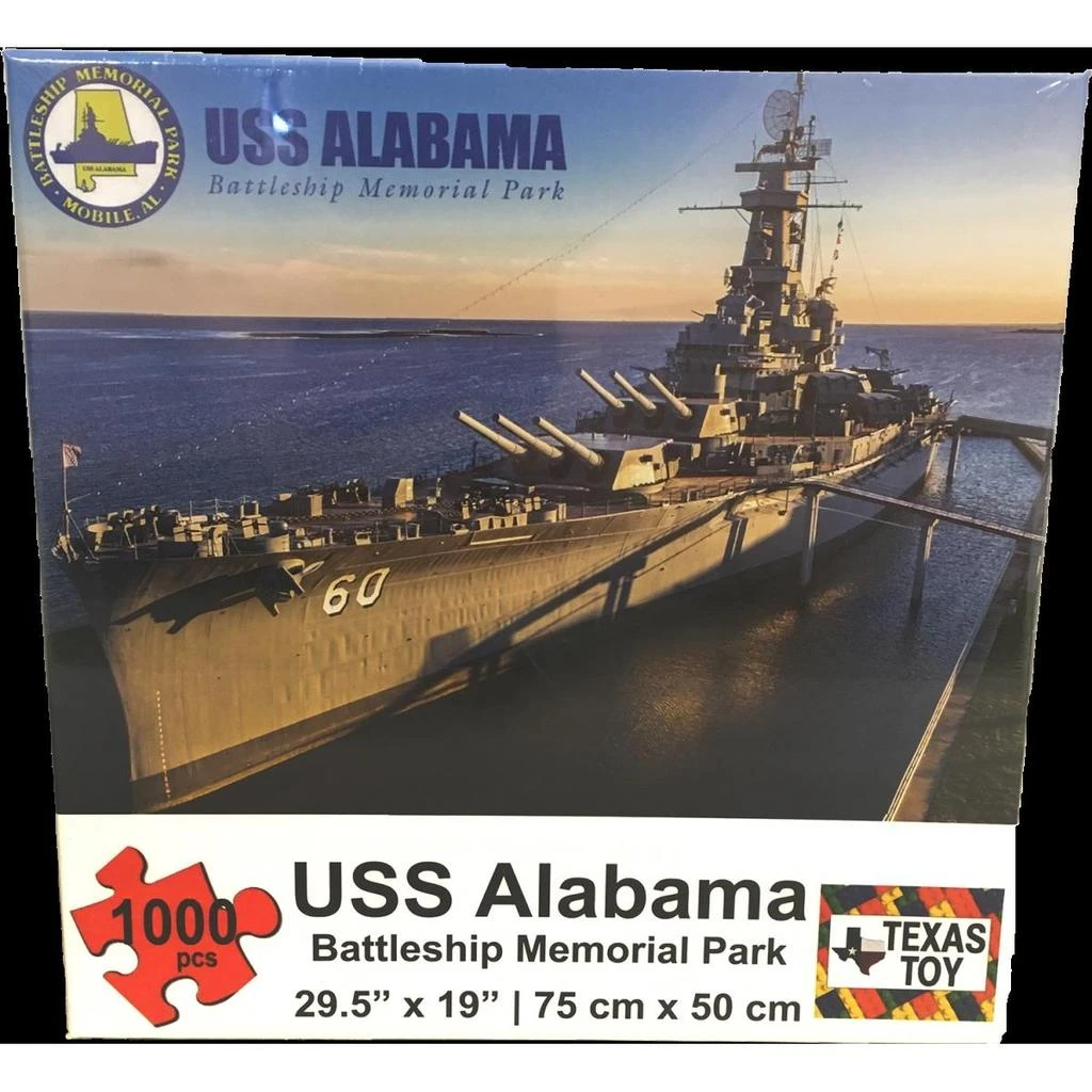 Texas Toy Distribution 2 mm USS Alabama Cardboard Puzzle - 1000 Piece