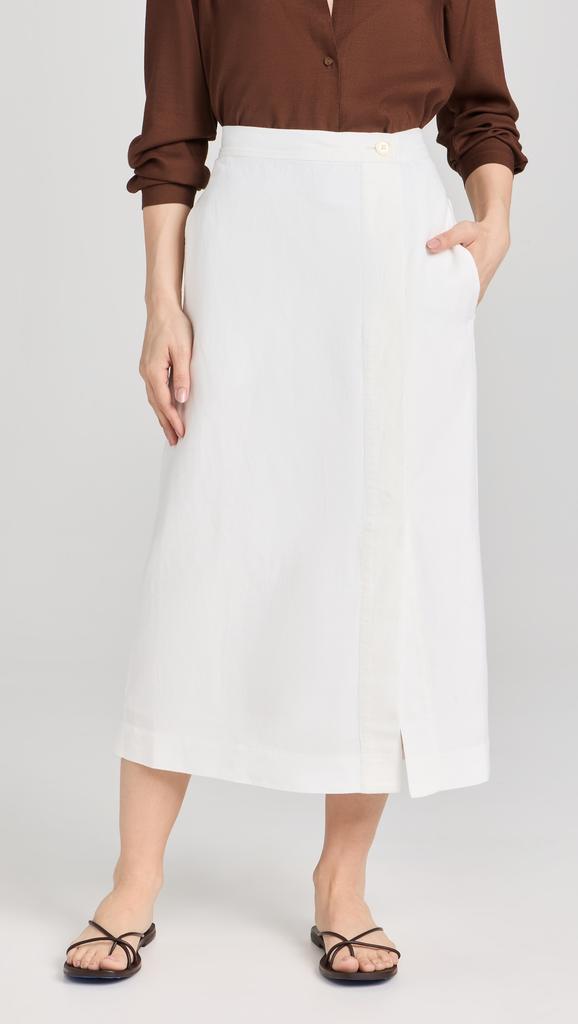 Alex Mill Button Front Skirt In Twill