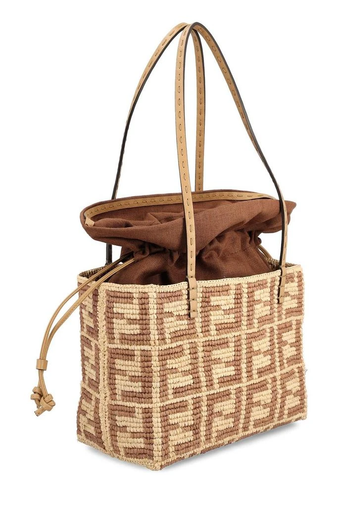 Fendi Fendi Small Roll FF Crochet Drawstring Bucket Bag 3