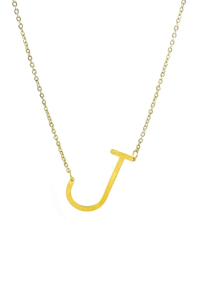 Savvy Cie Jewels 14K Gold Plated Initial Pendant Necklace with Gift Box - Multiple Letters Available 5