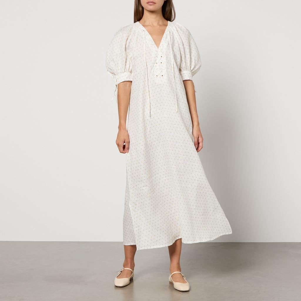 Sleeper Sleeper Garden Linen Midi Dress