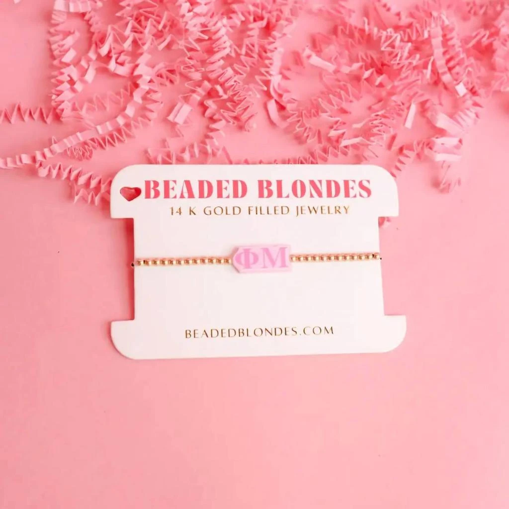 Beaded Blondes Beaded Blondes - Women
s Phi Mu Greek Symbol Bracelet