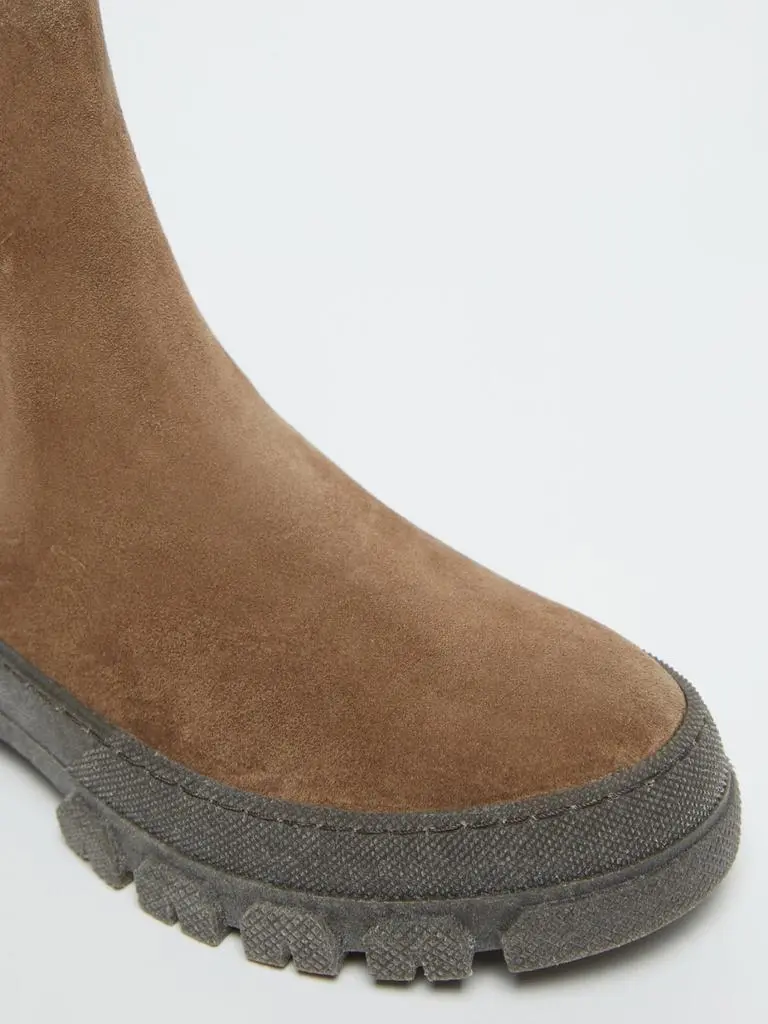 Weekend Max Mara Split leather chelsea ankle boots 3