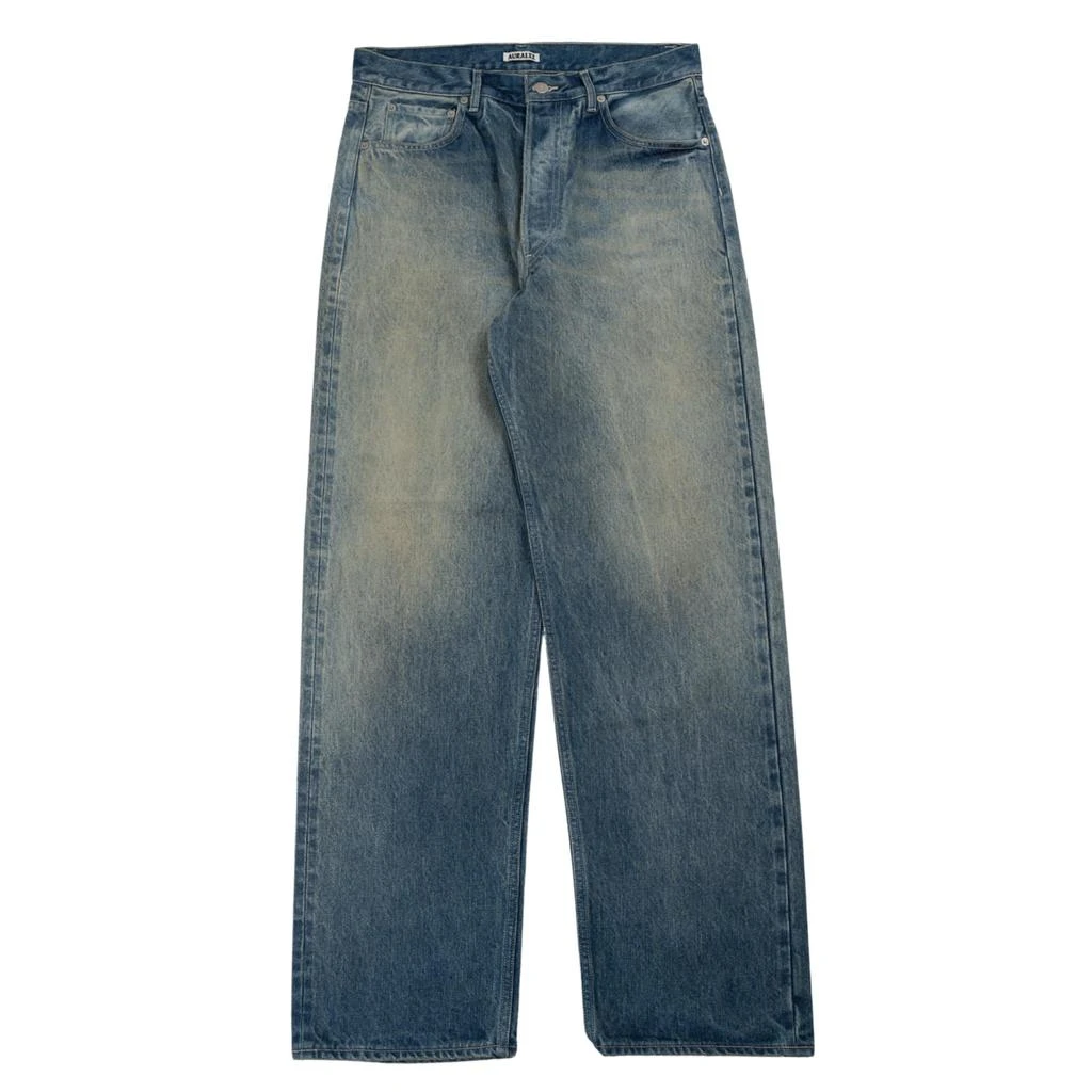 AURALEE selvedge faded heavy denim wide pants - 100% cotton made in japan 1