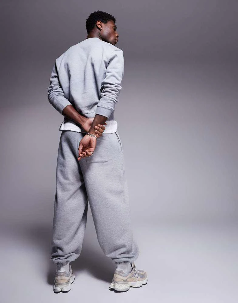 ASOS ASOS DESIGN premium heavyweight oversized jogger in 400gsm grey - GREY 2