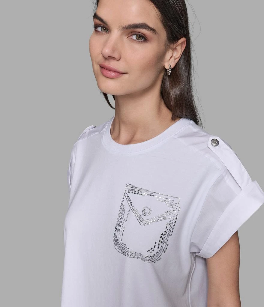 Karl Lagerfeld Paris TEE WITH BUTTON EPAULE 5