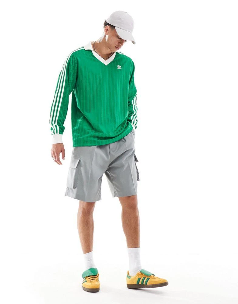 Adidas adidas Originals long sleeve polo in green 3