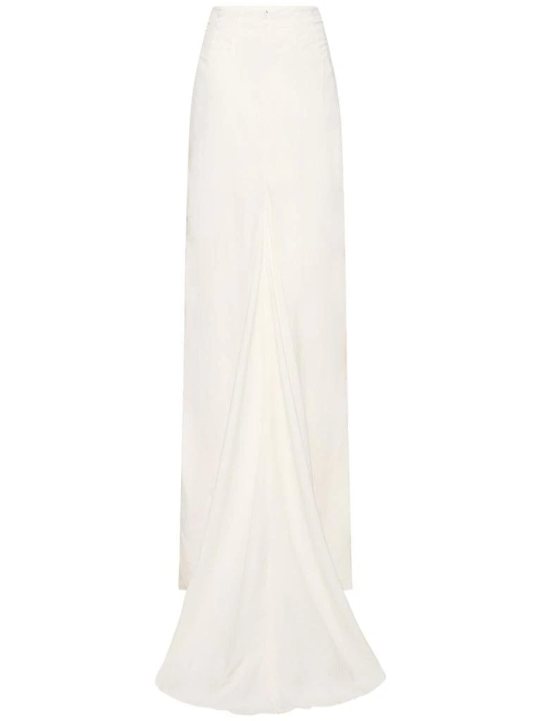 ANN DEMEULEMEESTER Mien Waxed Cotton Long Pencil Skirt 4