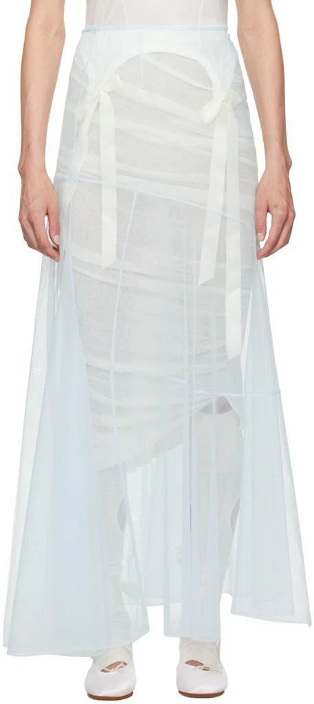 Simone Rocha Blue Bias-Cut Maxi Skirt 1