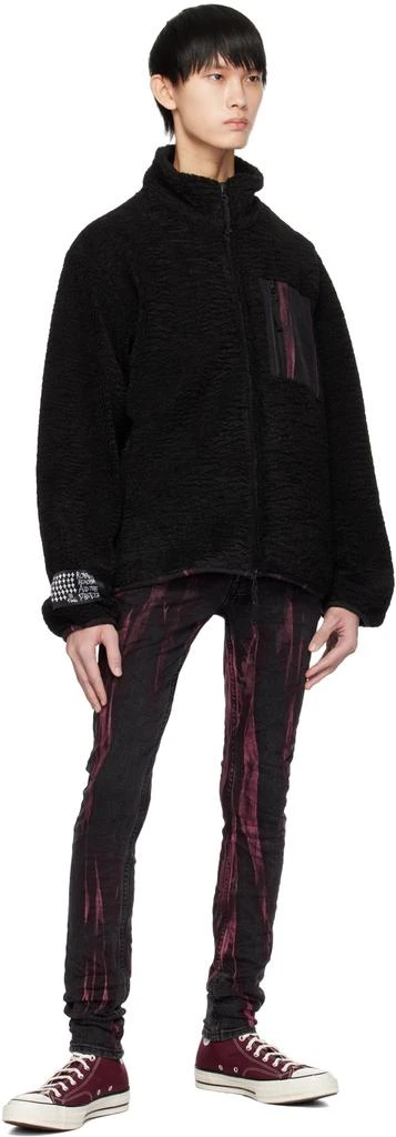 Ksubi Black & Red Van Winkle Jeans 4