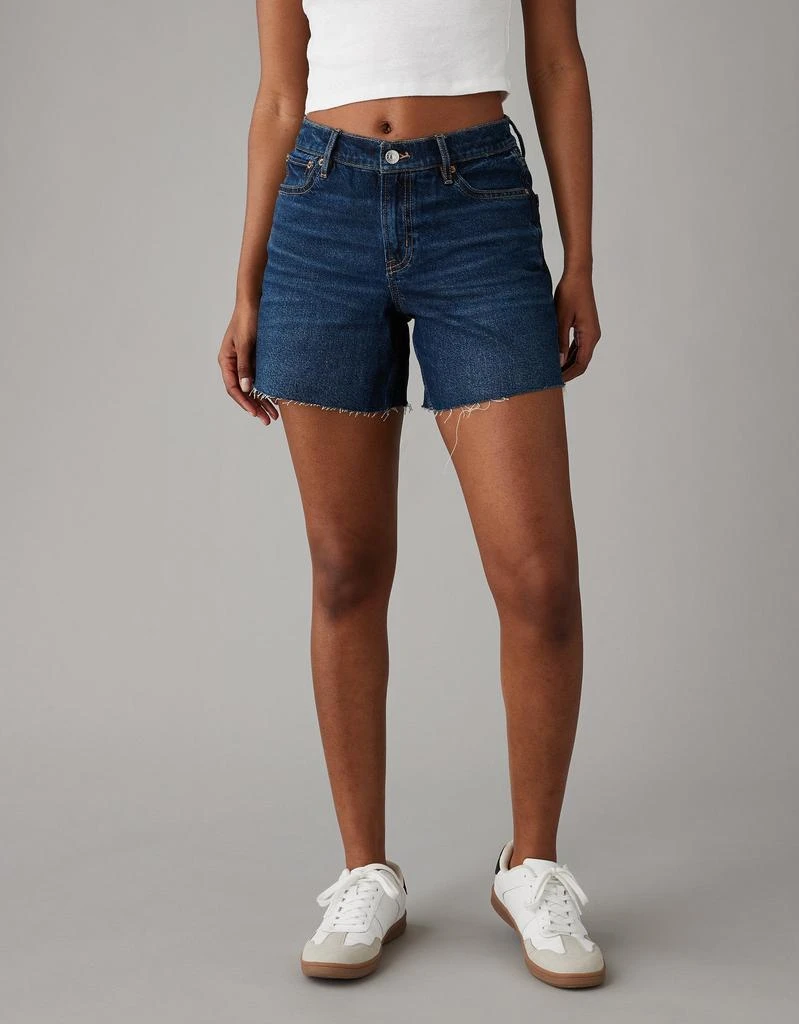 American Eagle Outfitters AE Strigid Super High-Waisted 6" Relaxed Denim Short 1