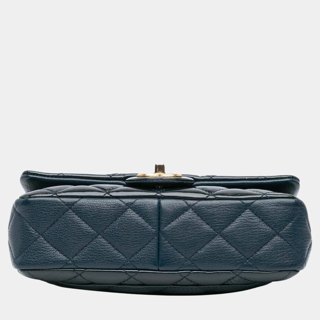 Chanel Chanel Navy Blue Paris-Salzburg Small Patent and Goatskin CC Eyelet Flap 3