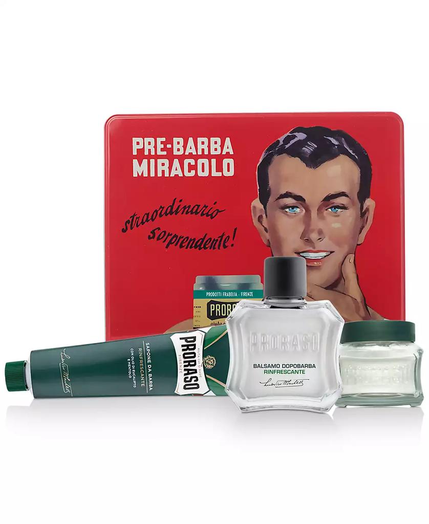 Proraso 4-Pc. Vintage Gino Tin Gift Set - Refreshing Formula