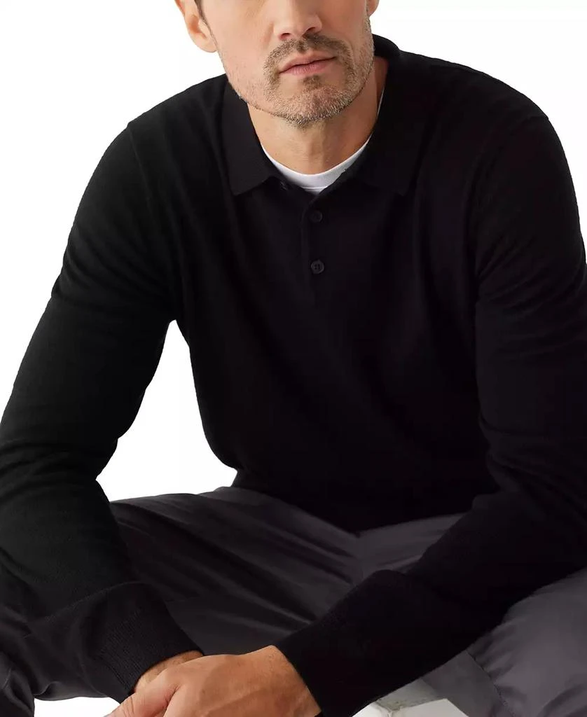 Frank And Oak Men's Merino Wool Long-Sleeve Polo Sweater 4