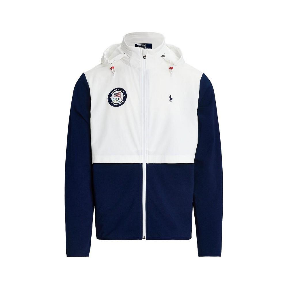 Polo Ralph Lauren Men's White Team USA 2024 Summer Olympics Villagewear Hybrid Full-Zip Terry Hoodie