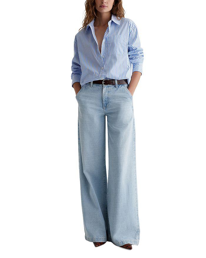AG High Rise Low Slung Palazzo Jeans in Idol