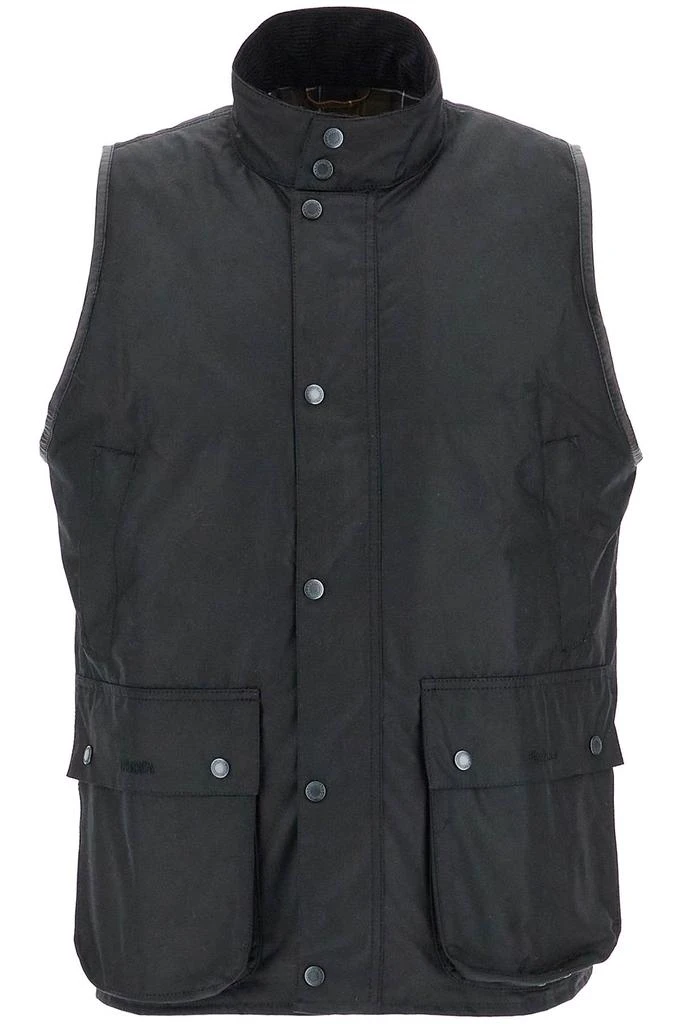 Barbour waxed cotton vest for men 1