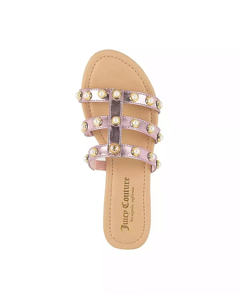 Juicy Couture Women's Zallymae Embellished Slide Flat Sandals 4