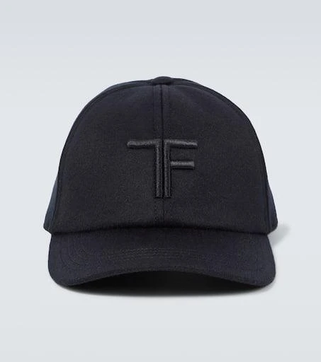 Tom Ford Logo embroidered cashmere baseball cap 1