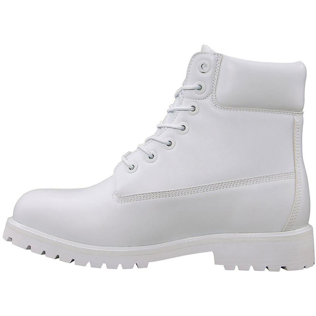 Lugz Convoy Mens Faux Leather Ankle Combat & Lace-up Boots