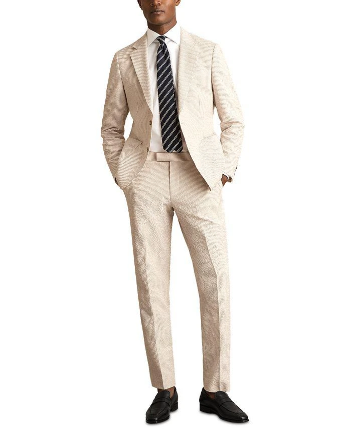 REISS Slim Fit Seersucker Mixer Trousers 2