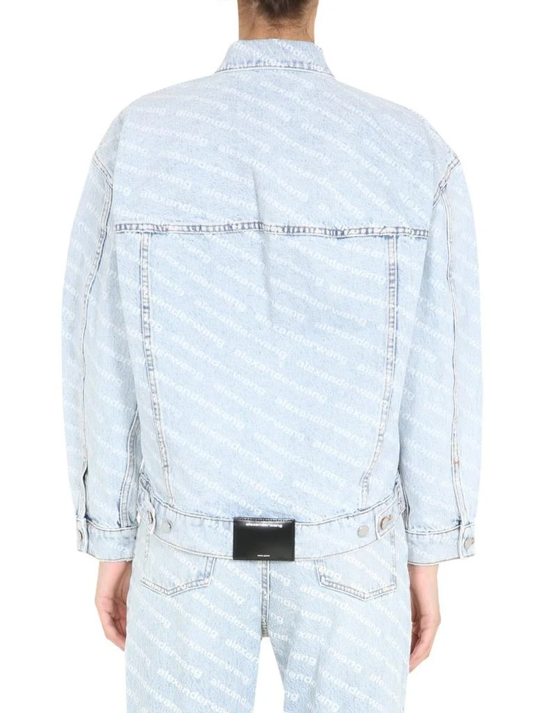 Alexander Wang Alexander Wang Allover Logo Printed Denim Jacket 2