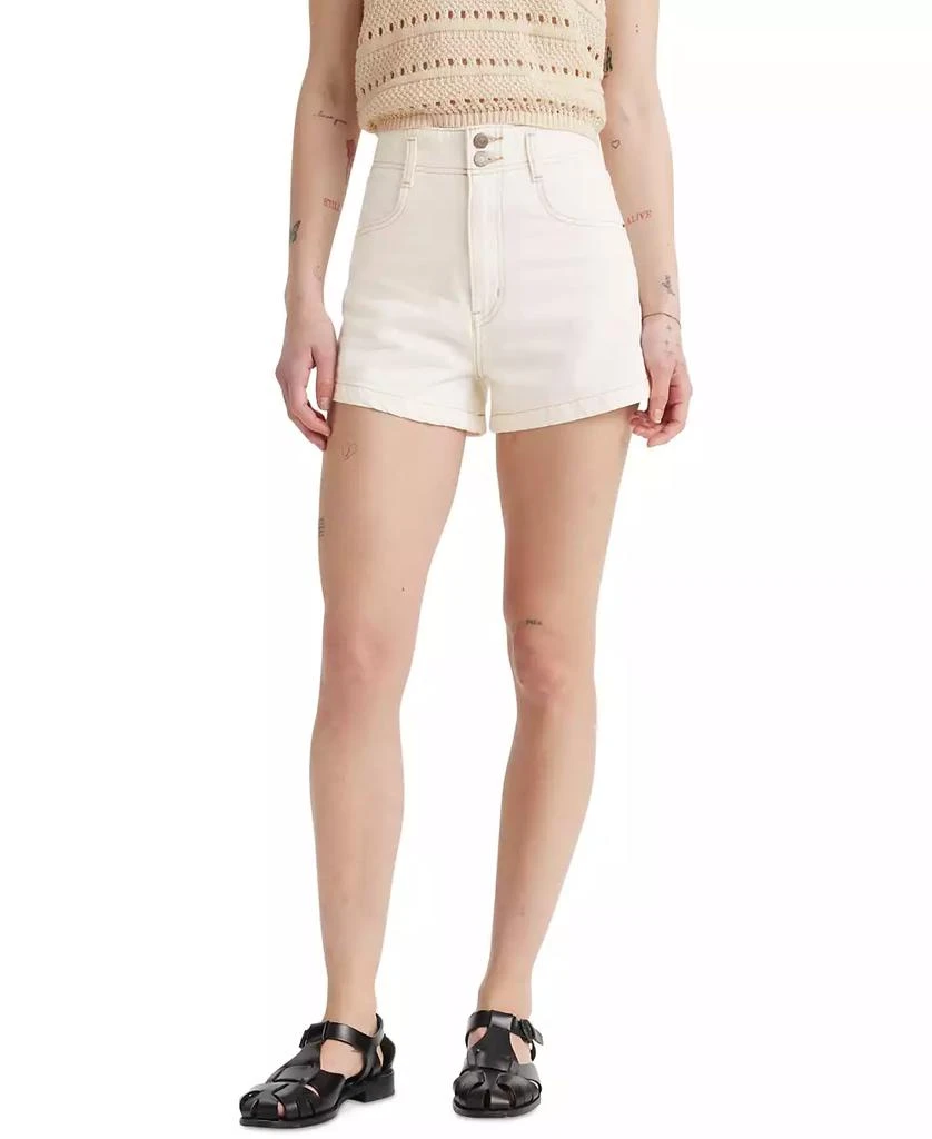 Levi's High-Waisted Cotton Mom Shorts 1