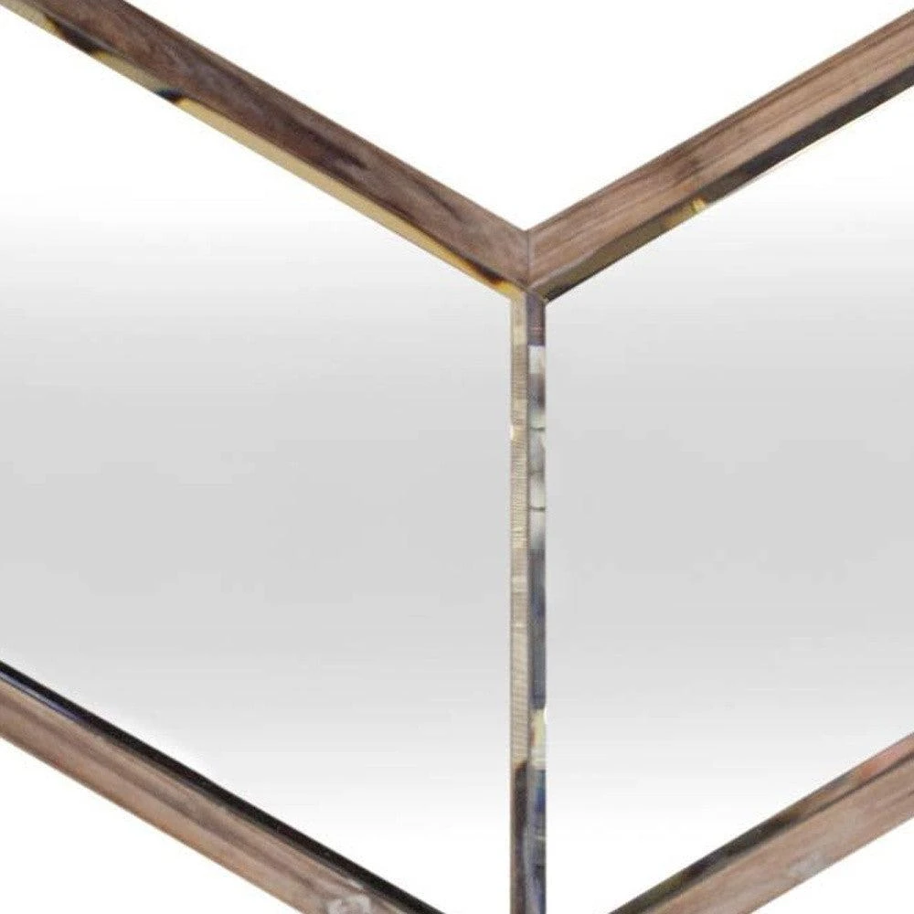 Hivvago 23" Brown Novelty Framed Accent Mirror