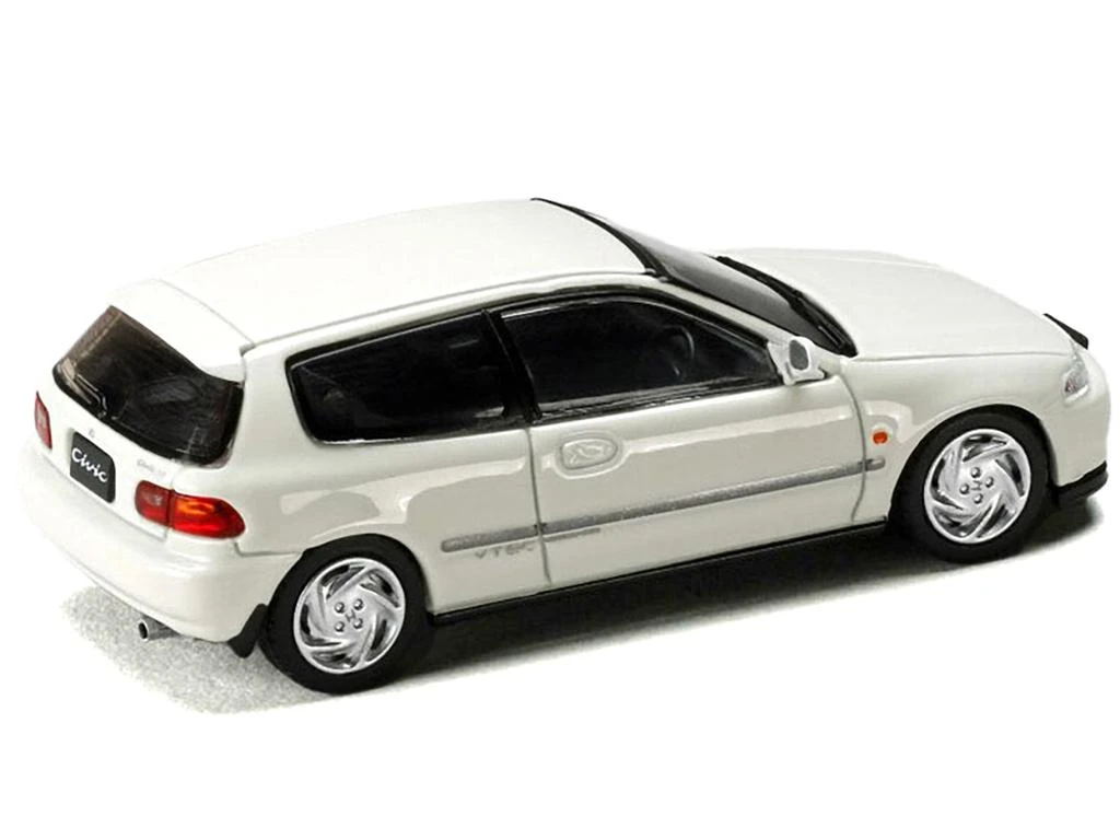 Hobby Japan Honda Civic (EG6) SIR-II RHD (Right Hand Drive) Frost White "JDM64" Series 1/64 Diecast Model Car by 2