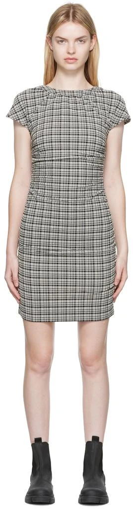 Ganni Black Check Dress 1