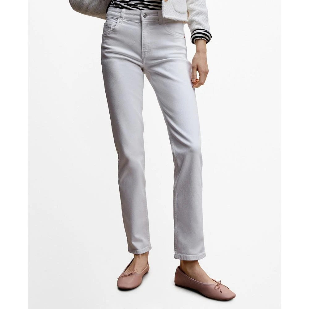 Mango Women's Mid-Rise Straight Jeans 1