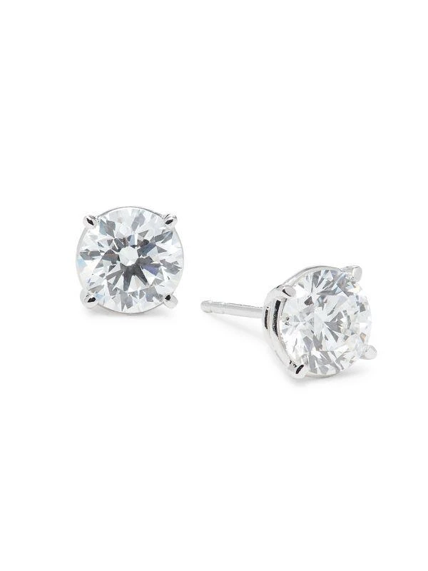 Saks Fifth Avenue Radiant Value 14K White Gold & 2 TCW Lab Grown Diamond Stud Earrings 1