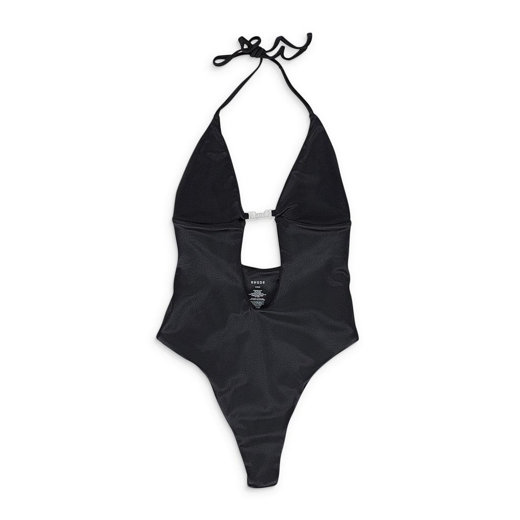 Rhude BLACK RIMINI ONE-PIECE SWIMSUIT