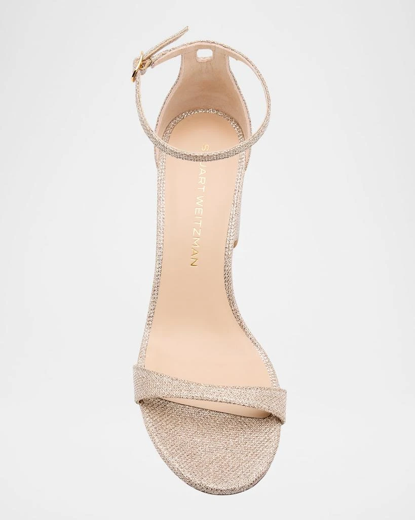 Stuart Weitzman Nudist 75mm Metallic Block Sandals 6