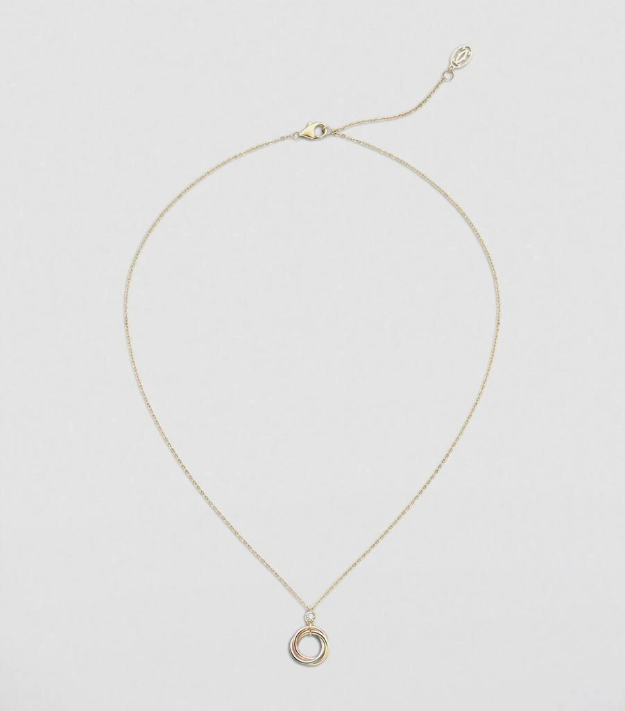 Cartier Mixed Gold and Diamond Trinity Necklace 6